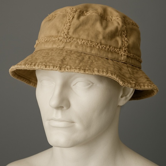 Wilsons Leather Accessories - Vintage Wilsons Leather Maxima Suede Bucket Hat Beige Frayed Edge Unisex Retro